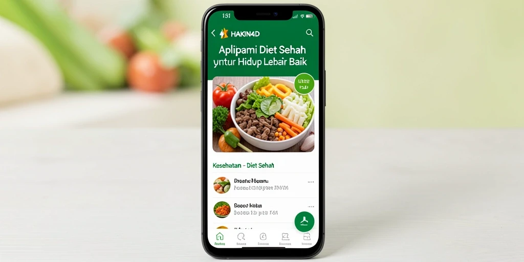 Antarmuka HAKIN4D yang sederhana dan intuitif untuk diet sehat.