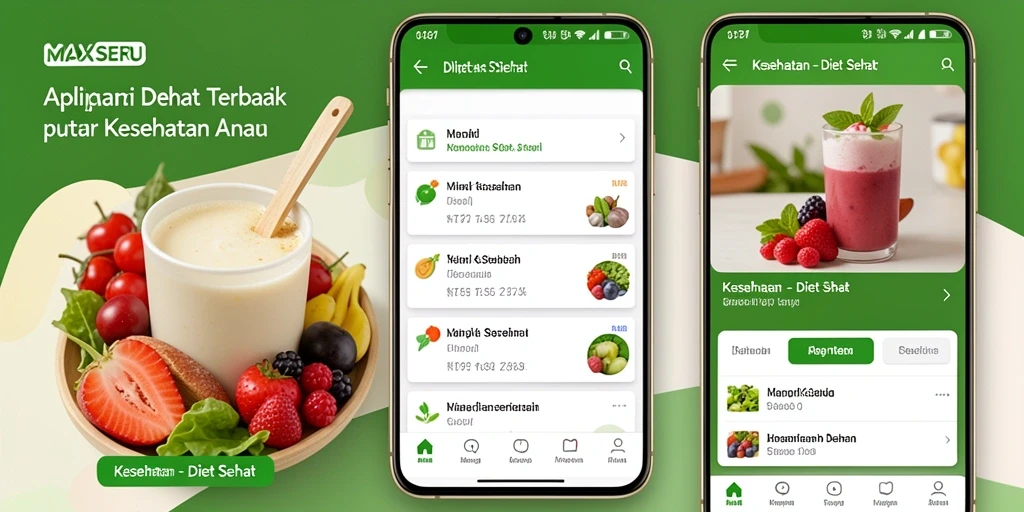 Tampilan antarmuka aplikasi MAXSERU yang menarik dan informatif.