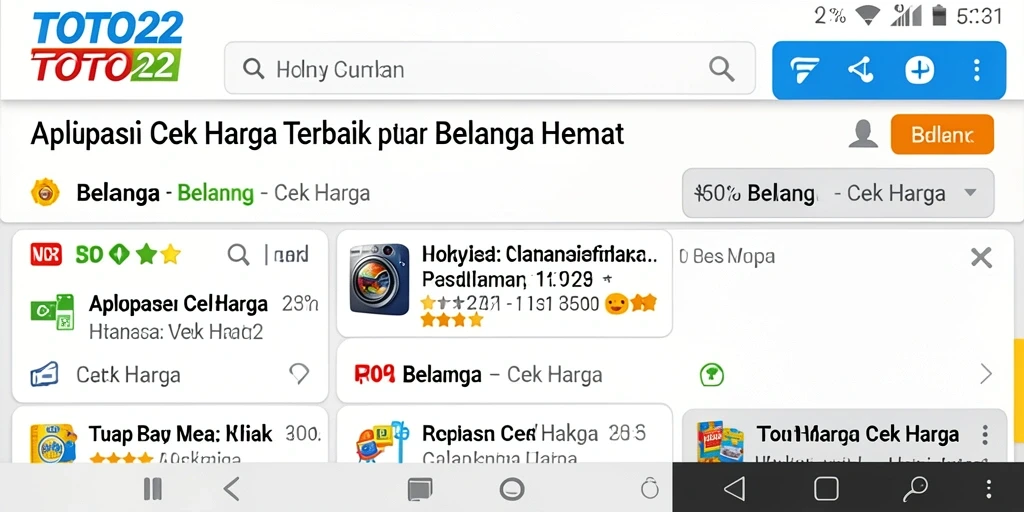 Tampilan antarmuka TOTO22 yang intuitif untuk Cek Harga.