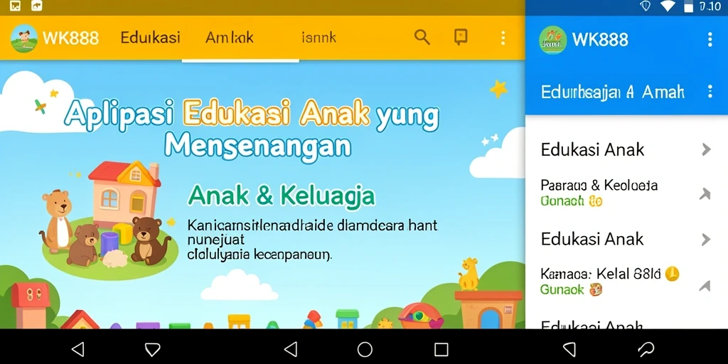 Tampilan antarmuka aplikasi WK888 yang interaktif dan edukatif.