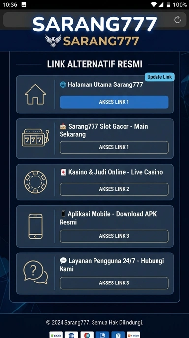 Tampilan link alternatif sarang777